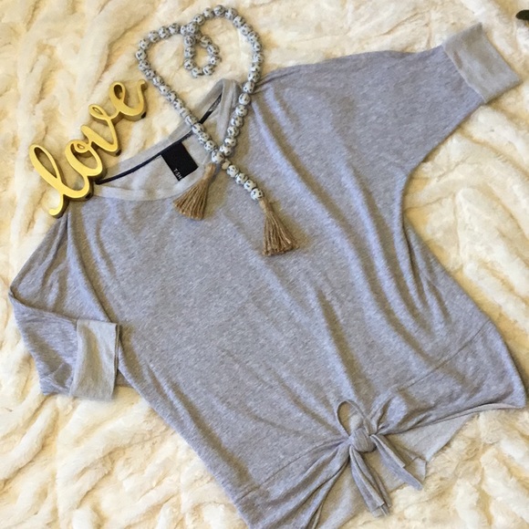 ANTHROPOLOGIE cozy tie front sweatshirt - Picture 1 of 4